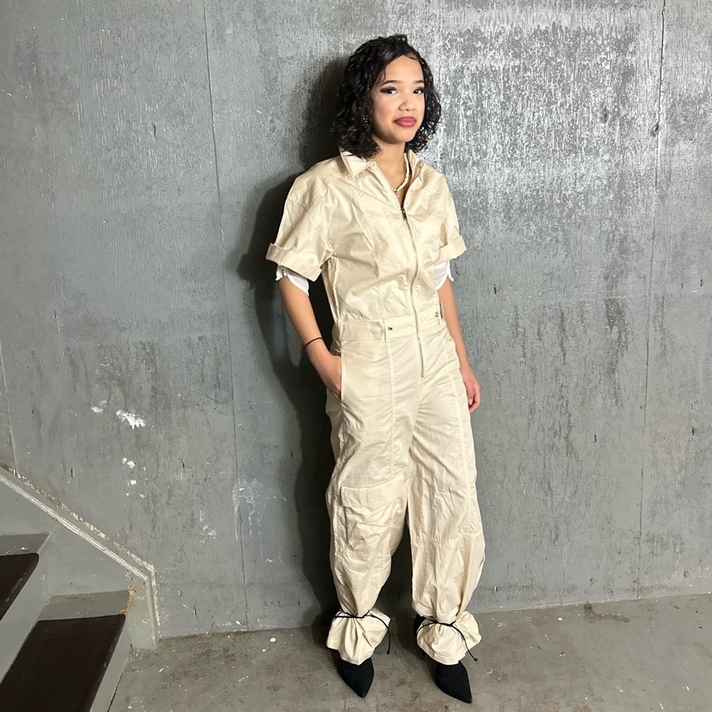 NWT Zara Cotton Romper, XS-S